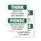 Signmission Safety Culture Sign, 7 in Width, Plastic, Rectangle, Bilingual OS-2PACK-TS-P-710-L-11839 - alternate 1